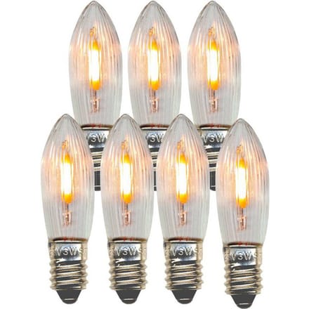 STAR TRADING LED vervangingslamp kaars E10 0.5W helder 14-55VAC/DC 7xset