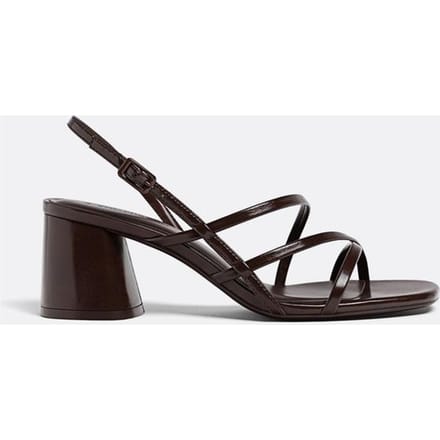 Stradivarius Sandalen met brede hak en bandjes  BRUIN 38