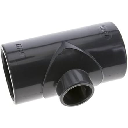 PVC Adapter T-stuk Lijmmof 75 tot 40mm
