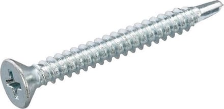 Zelfborende Plaatschroeven - Phillips 2 Platkop - 3,5 x 13mm - Voldraad - Verzinkt (200 stuks)