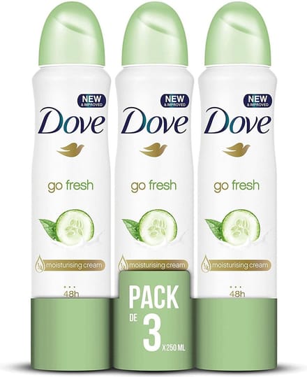 Dove XL Deo Spray - Go Fresh Cucumber - Voordeelverpakking 3 x 250 ml