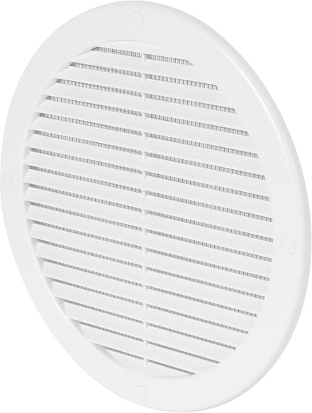Ronde Ventilatie Rooster 200 mm Wit met Insectennet
