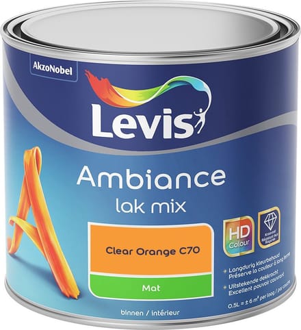 Levis - Ambiance Lak Mat Mix - Clear Orange C70 - Mengverf - 0,5 L