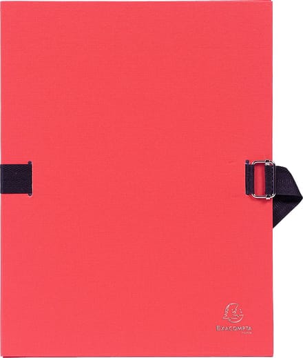 Exacompta 10x Map met uitrekbare in gekleurde canvas - 24x32 cm - Rood - 725E