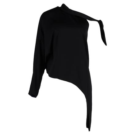 Diane Von Furstenberg asymmetrische top van zwart polyester