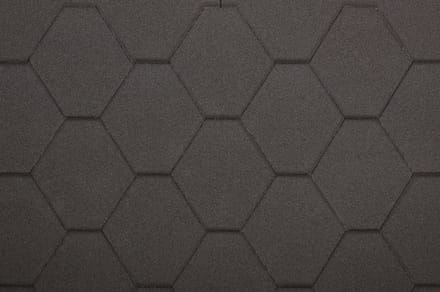 Timbela H-BLACK - Bitumen dakspanen - Dekking: 3 m² - Hexagonal Rock