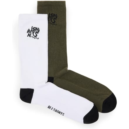 AllSaints Underground Socks 2 Eden Green Größe: M/L | Unterwäsche Outlet | Herren | Grün