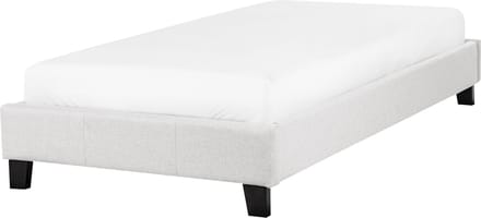 ROANNE - Eenpersoonsbed - Lichtgrijs - 90 x 200 cm - Polyester