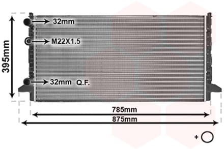 Van Wezel - RADIATOR VOOR VW PASSAT B3 1988-1993 3A0121253AB