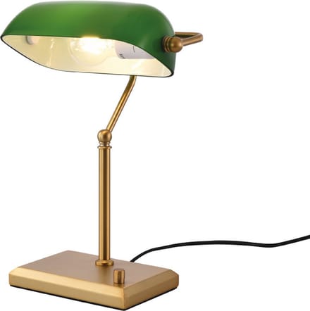 Artdelight - Tafellamp Stanford H 37 cm goud groen