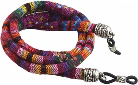 Fako Bijoux® - Brillenkoord - Boho - 6mm - 70cm - Bordeaux