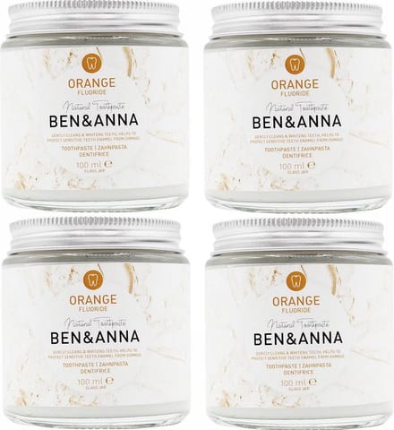 BEN&ANNA - Orange tandenpasta met fluoride 100 ml - 4 pak