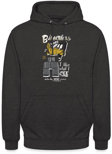 Looney Tunes Daffy Duck Binoculars Hoodie Unisex