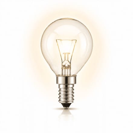 1x Kogel Gloeilamp E14 - 25W - Warm Wit Licht (2700K) - 180 lm - 1 jaar - Dimbaar