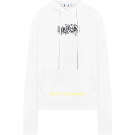 Off-white Graffiti Layerz Slim Hoodie Wit