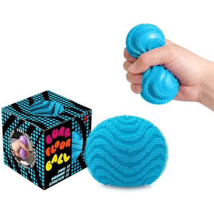 Needoh Fuzz Ball Wonder Waves Sensorisch Fidget Knijp Squishy Stressverlichter Speelgoed Voor Angstverlichting Focus blue