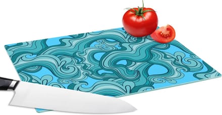 Glazen Snijplank - 28x20 - Zee - Patronen - Marmer - Snijplanken Glas