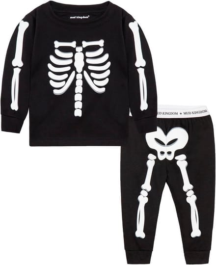Lichtgevend Skelet Pyjama Set Jongens - Halloween Kinderkleding Lange Mouwen
