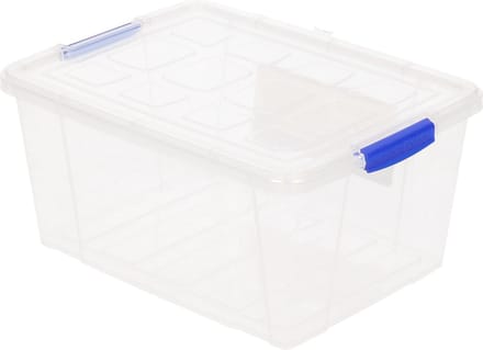 Plasticforte Opbergbox met deksel - 4 liter - transparant - kunststof - opbergkist