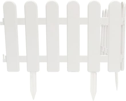 Tuinafsluiting Set - Tuinranden Plastic - Tuin Decoratie - Weerbestendig Plastic - 50 x 30 cm - Wit