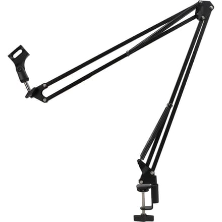 Microfoonarmstandaard Staal 360 graden Flexibele aanpassing Geluidsreductie Microfoonarm voor 3 kg microfoon black