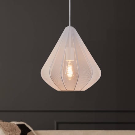 EGLO Dolwen Hanglamp - E27 - Ø 33,5 cm - Wit - Textiel