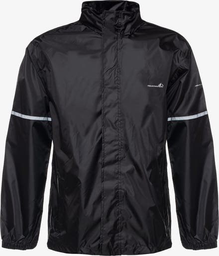 Mountain Peak dames/heren regenjas - Zwart - Met capuchon - Ritssluiting - Maat S