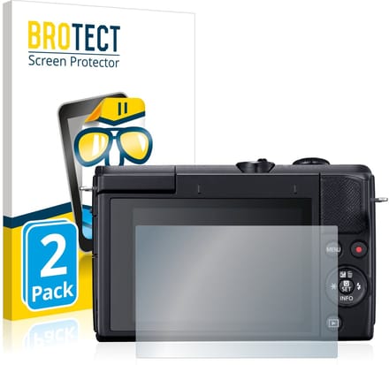 BROTECT - Screenprotector voor Canon EOS M200 - Folie Beschermfolie transparant 2 Stuks