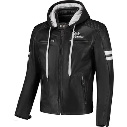 Motorcycle leren jack met capuchon Rusty Stitches Jack Jari V2