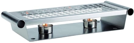 APS Waxinelichtjeshouder - RVS - Zilver - 13,5 x 34,5 cm - Vaatwasserbestendig - Breukvast