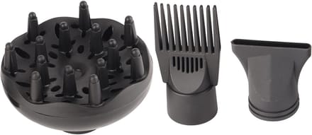 Haardroger Diffuser Opzetstuk - Professionele Haarstyling - Krullen Stylen - Hittebestendig ABS - 3 Delig - Zwart