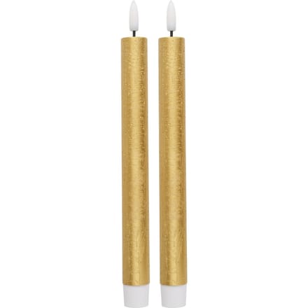 LED kaars van echt was met timer 6/18 uur. - Goud
