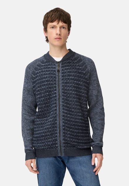 camel active Gebreid jack in bomberstijl - Maat - Inktblauwmenswear-M