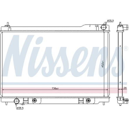Radiator, motorkoeling NISSENS 68118