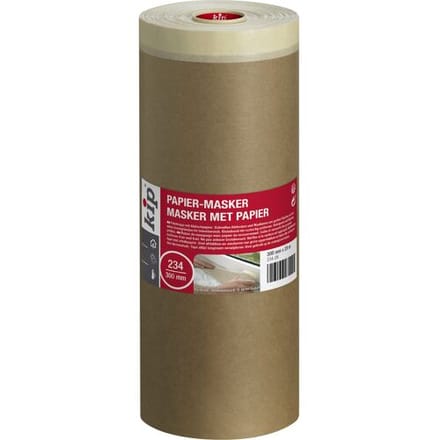 Kip 234 papier masker met premium afplaktape 300mmx25m