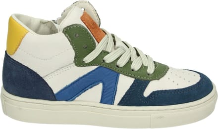 Kipling - DINO 1B - Half-hoogJongensKindersneakers - Kleur: Wit/beige - Maat: 30