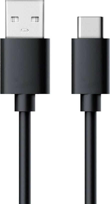 RealPower 255650 USB-kabel USB 2.0 USB-A stekker, USB-C stekker 0.60 m Zwart