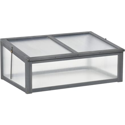 4goodz Outsunny houten mini kweekbak 100x65x40 cm, moestuin met deksel