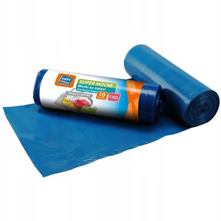 RAVI - Afvalzakken - 140L - Sterk - Blauw - 10 Stuks
