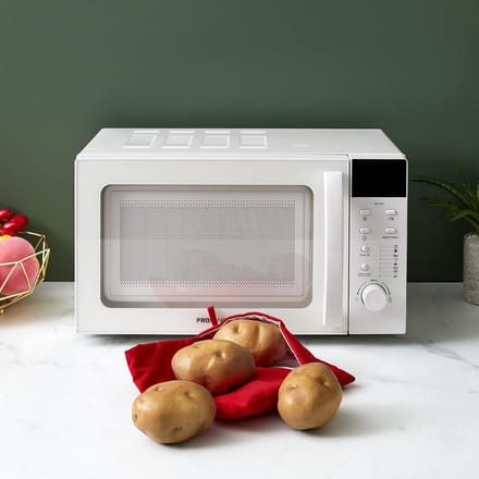 Rode magnetron-aardappelkoker, wasbaar, herbruikbaar en snel te bereiden