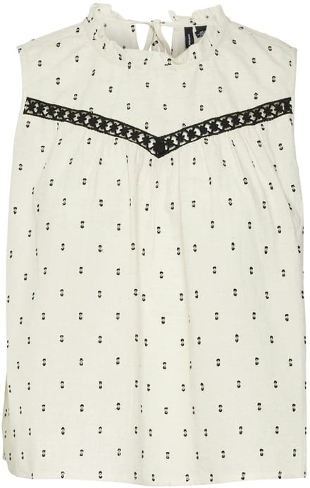 VERO MODA - VMLULU DOBBY DETAIL TOP WVN EXP - Dames - Blouses