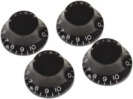 Gibson PRHK-010 Top Hat knops zwart 4 pakket - Gitaaronderdeel