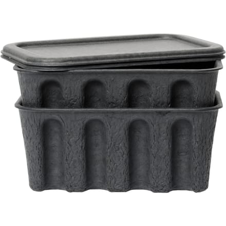 Ferm Living Paper Pulp Box Set van 2 - klein - zwart