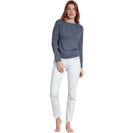 T-shirt warme lange mouwen en bootkraag voor dames Admas