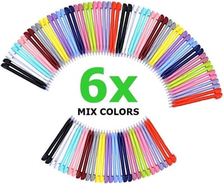 6 Stuks - Stylus Pen voor Nintendo DS Lite - Mixed Colors