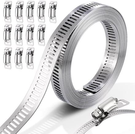 Dailygoody - Slangklem Kit - Diy Metalen Band - 3 Meter - Verstelbare