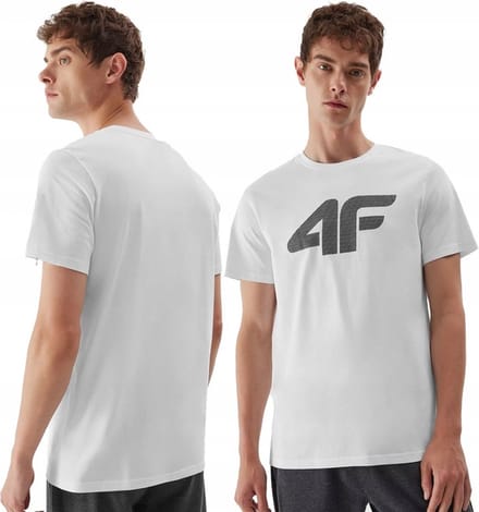 4F Heren T-shirt AW23TTSHM0877 Wit maat M