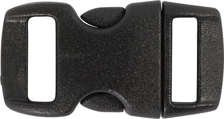 Klik sluiting, L: 29 mm, B: 15 mm, gatgrootte 3x11 mm, zwart, 4 stuk