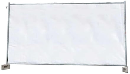 Bauzaunplane 160g/m², 1,76m x 3,41m, wit PE zeil, afdekzeil