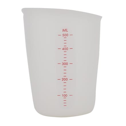 Transparante zachte siliconen maatbeker Visueel semi-permeabele melkbeker (500 ml) white